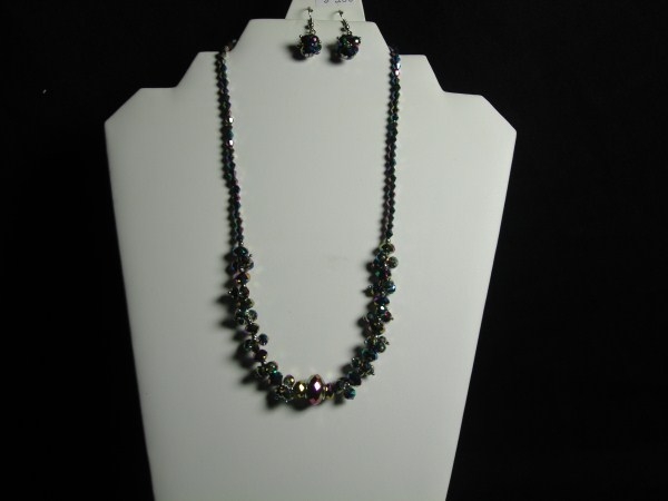 Crystal Multicolor Stone Necklace Set